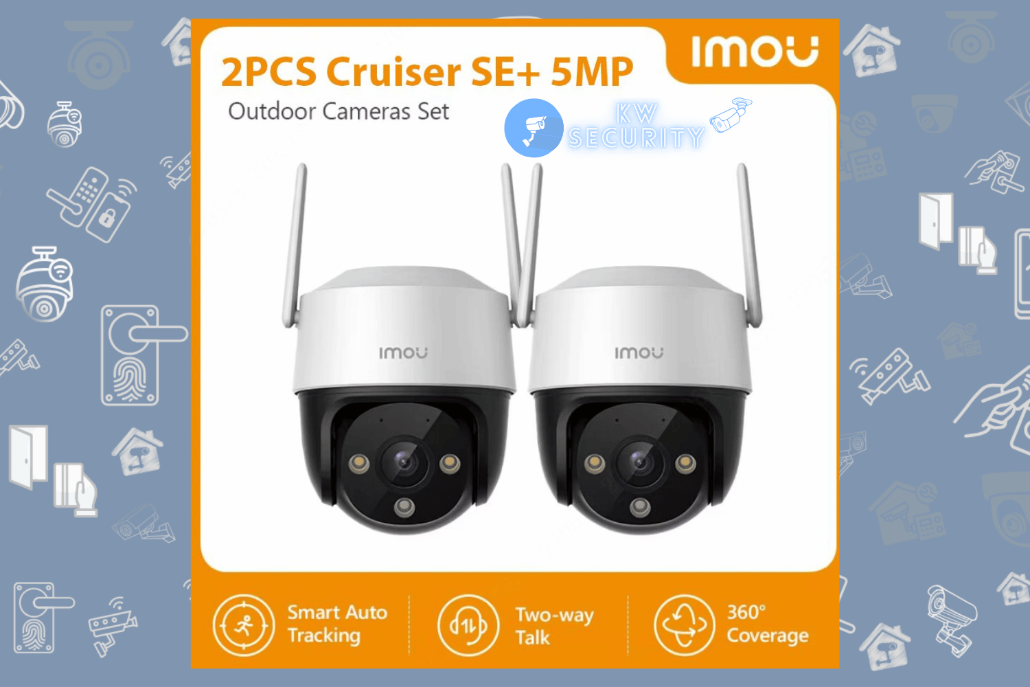 كاميرا مراقبة Imou بيضاء تعمل بالطاقة الشمسية